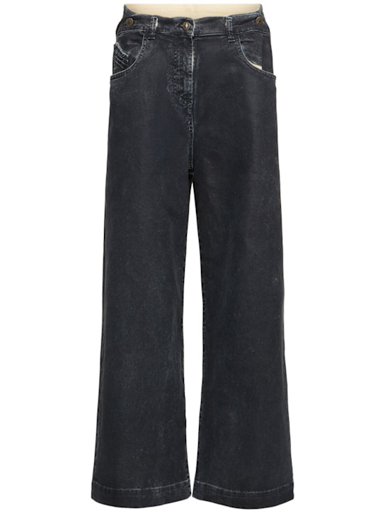The Attico Mat coated canvas wide leg jeans