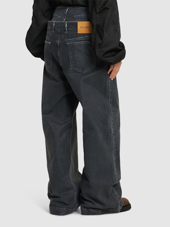 The Attico Mat coated canvas wide leg jeans 3 The Attico Mat coated canvas wide leg jeans