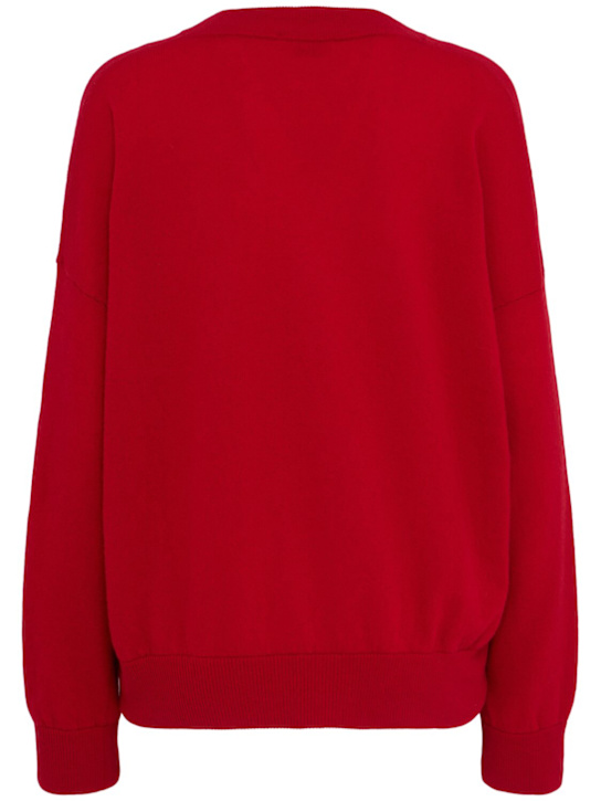 Annagreta Evelyn wool knit V-neck sweater