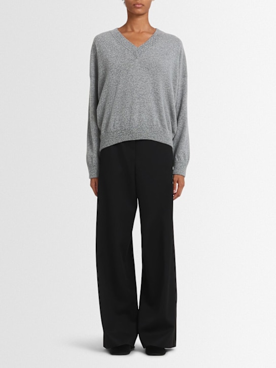 Annagreta Evelyn wool knit V-neck sweater