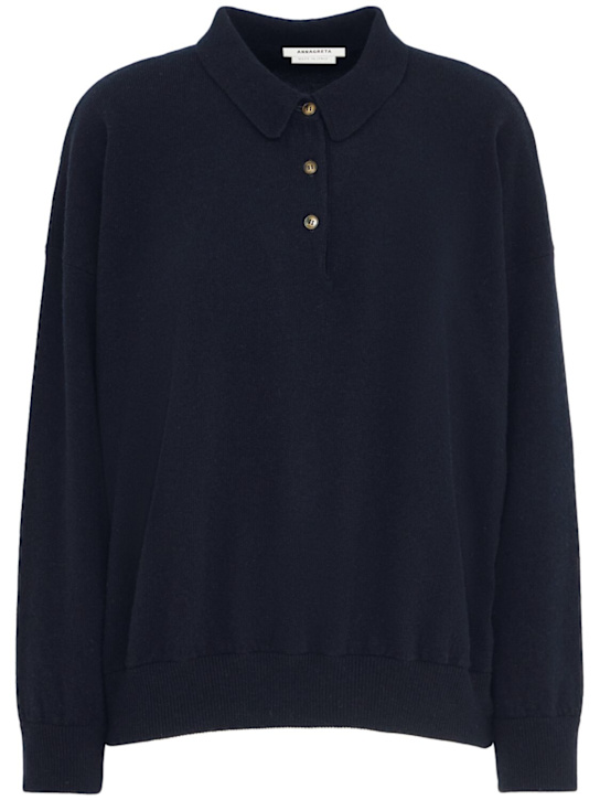 Annagreta Editta wool knit polo
