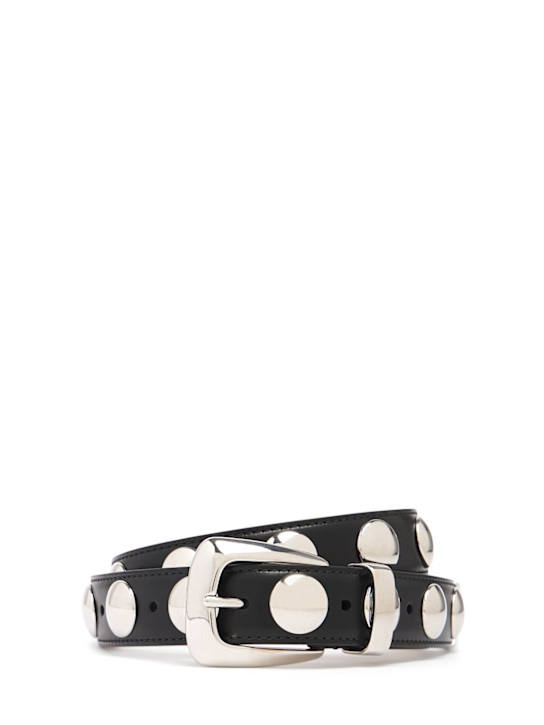 Khaite 3cm Benny leather & studs belt