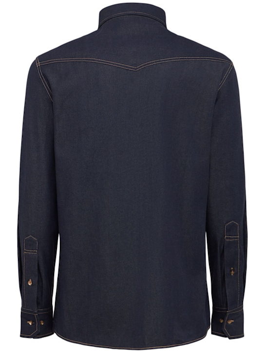 Brunello Cucinelli Western cotton denim shirt 4 Brunello Cucinelli Western cotton denim shirt