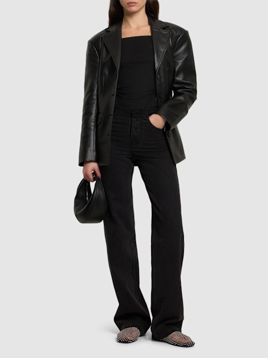 Christopher Esber Deconstructed high rise denim wide jeans