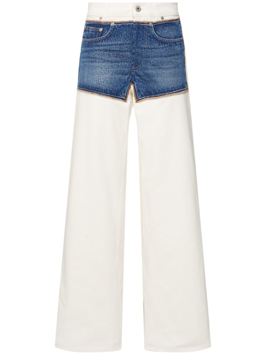 Jean Paul Gaultier Petit Grand trompe l'oeil wide jeans