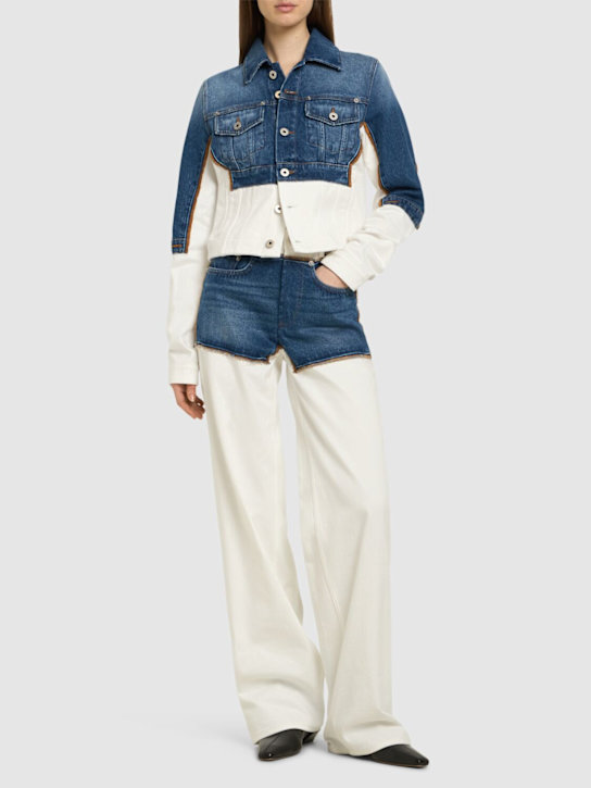 Jean Paul Gaultier Petit Grand trompe l'oeil wide jeans