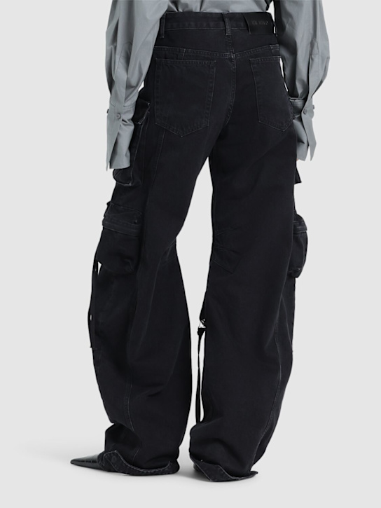 The Attico Fern low rise wide denim cargo jeans 3 The Attico Fern low rise wide denim cargo jeans