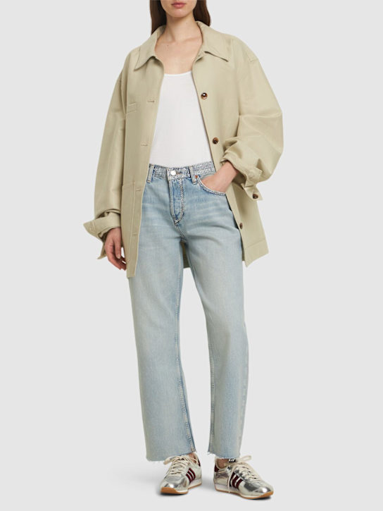 RE/DONE Easy straight crop embellished jeans