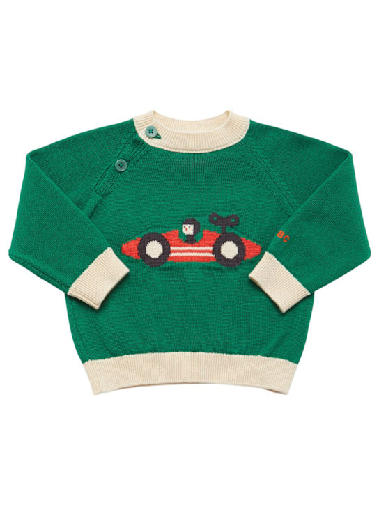 Bobo Choses Printed organic cotton knit sweater