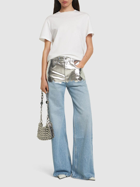 Rabanne Embellished high rise straight jeans