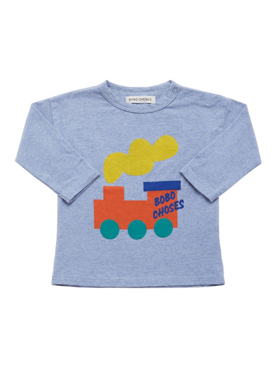 Bobo Choses Train print organic cotton blend t-shirt