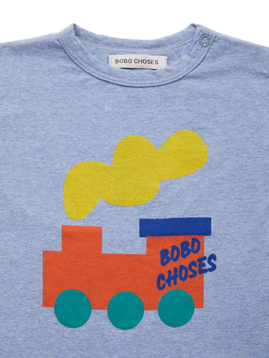 Bobo Choses Train print organic cotton blend t-shirt