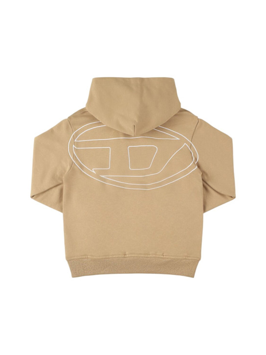 Diesel Kids Hooded cotton sweatshirt w/logo