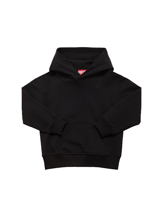 Diesel Kids Hooded cotton sweatshirt w/logo