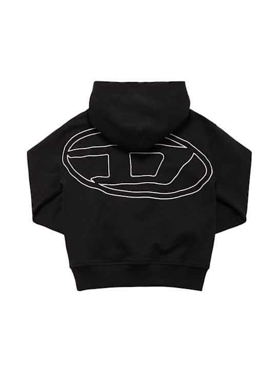 Diesel Kids Hooded cotton sweatshirt w/logo