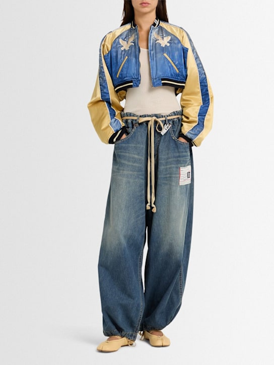 Mihara Yasuhiro Drawstring wide-leg denim jeans