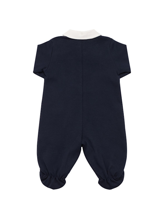 Monnalisa Cotton interlock romper & hat 3 Monnalisa Cotton interlock romper & hat
