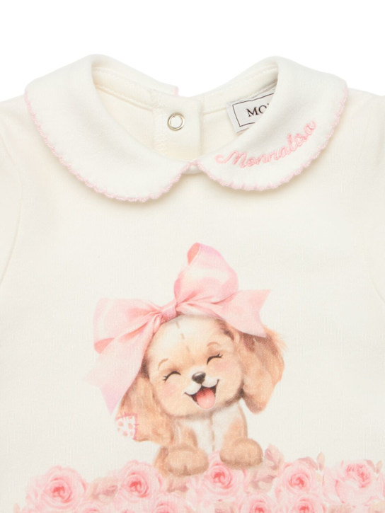 Monnalisa Printed cotton interlock romper