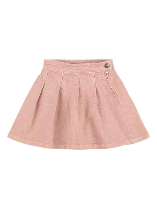 Bonpoint Pleated stretch cotton gabardine skirt