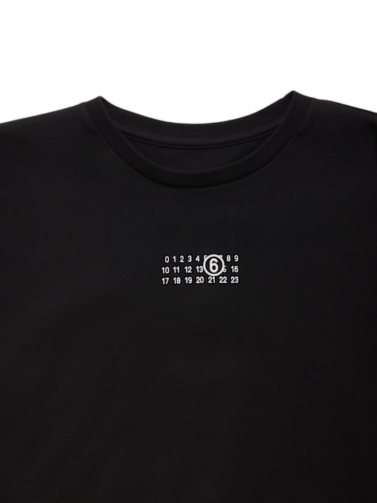 MM6 Maison Margiela Printed cotton jersey cropped t-shirt