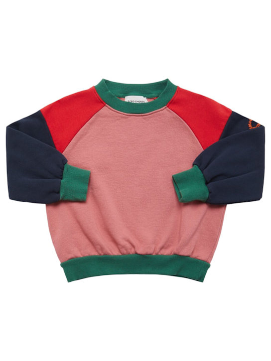 Bobo Choses Color block cotton knit sweater