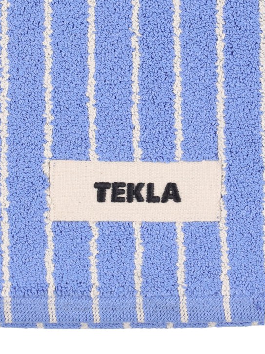 Tekla Clear Blue Stripes bath mat