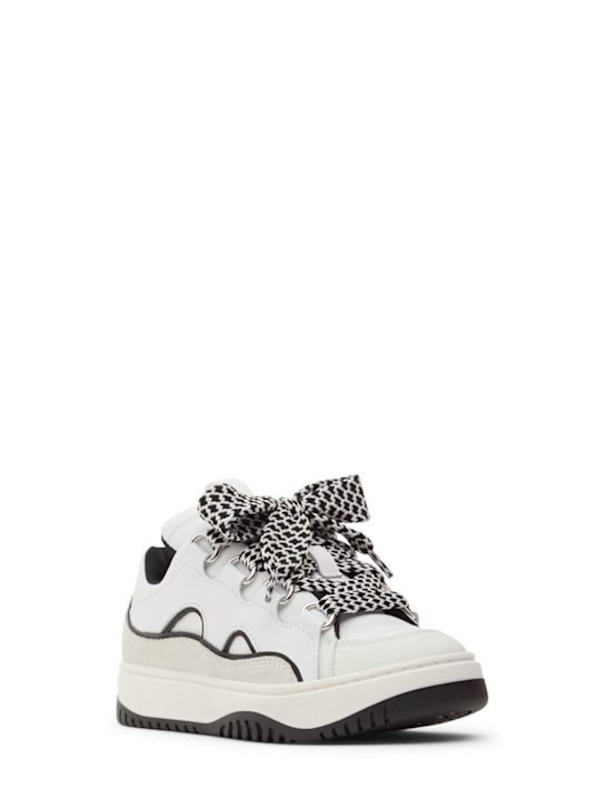 MSGM Leather lace-up sneakers