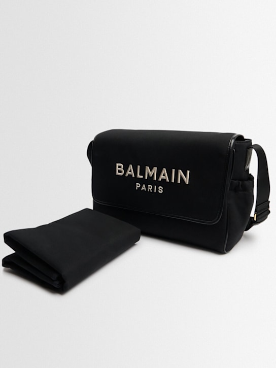 Balmain Cotton blend canvas diaper bag w/logo 11 Balmain Cotton blend canvas diaper bag w/logo