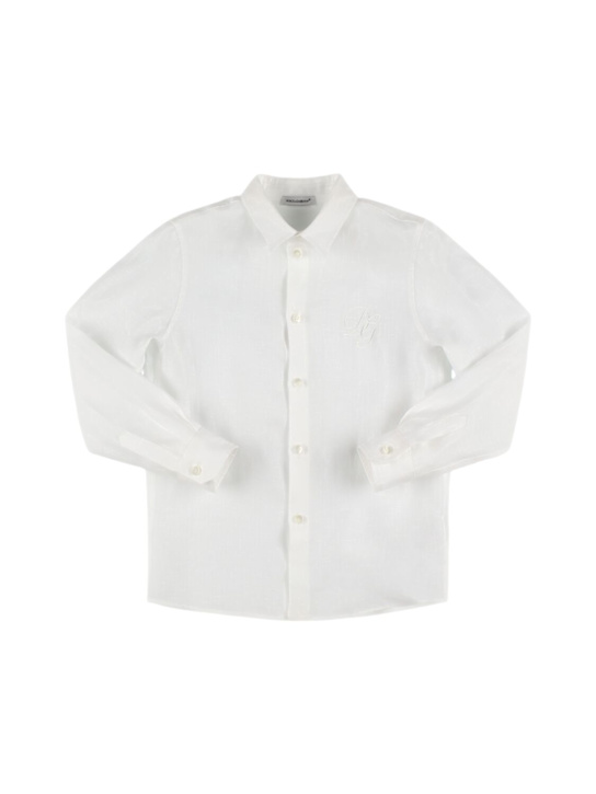 Dolce&Gabbana Cotton poplin shirt w/logo