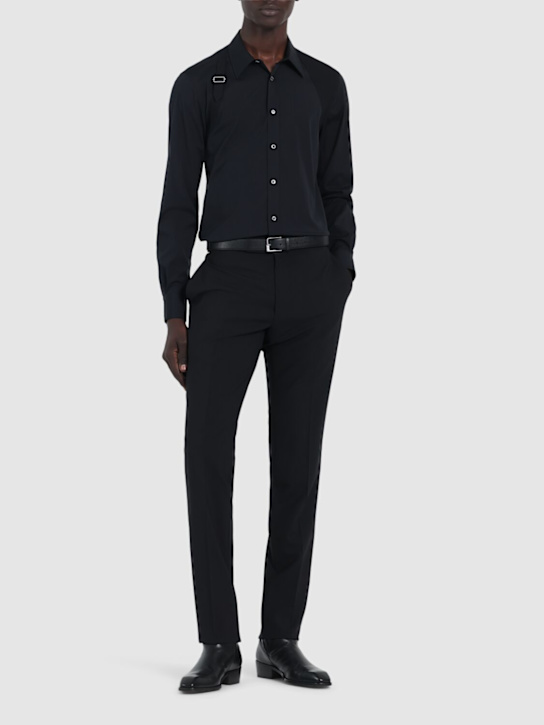 McQueen Stretch cotton shirt w/ harness