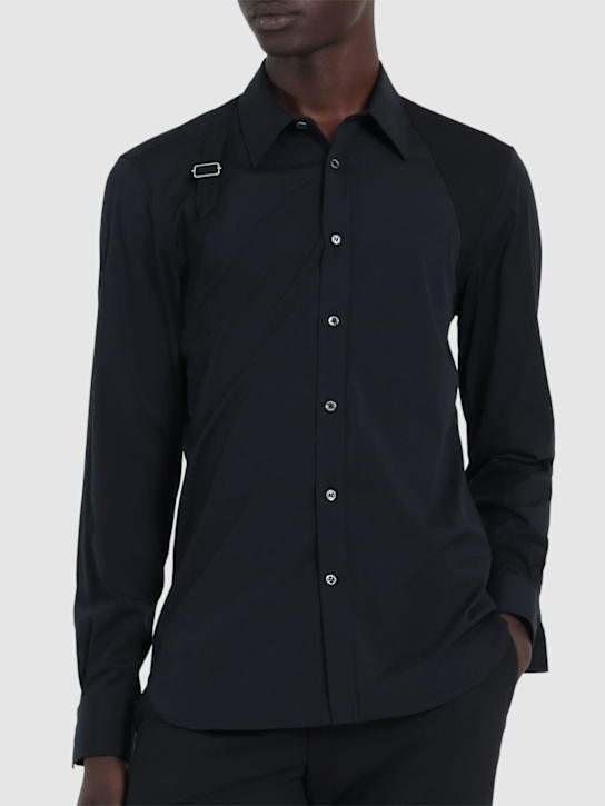 McQueen Stretch cotton shirt w/ harness