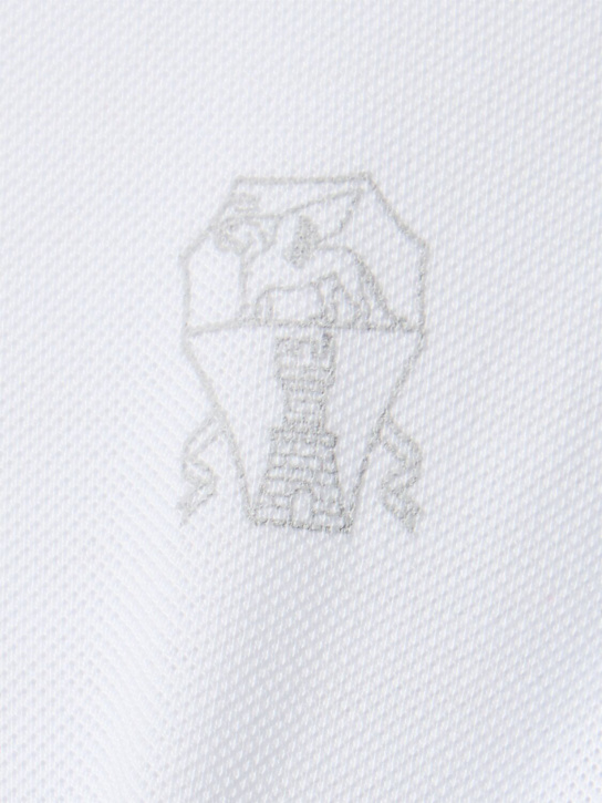 Brunello Cucinelli Cotton piquet logo polo 5 Brunello Cucinelli Cotton piquet logo polo