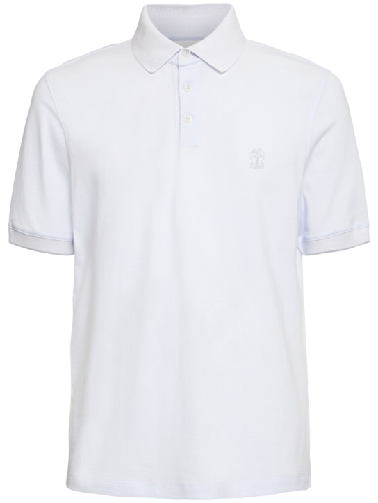 Brunello Cucinelli Cotton piquet logo polo 11 Brunello Cucinelli Cotton piquet logo polo