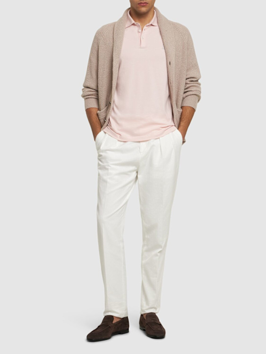 Brunello Cucinelli Cotton piquet logo polo