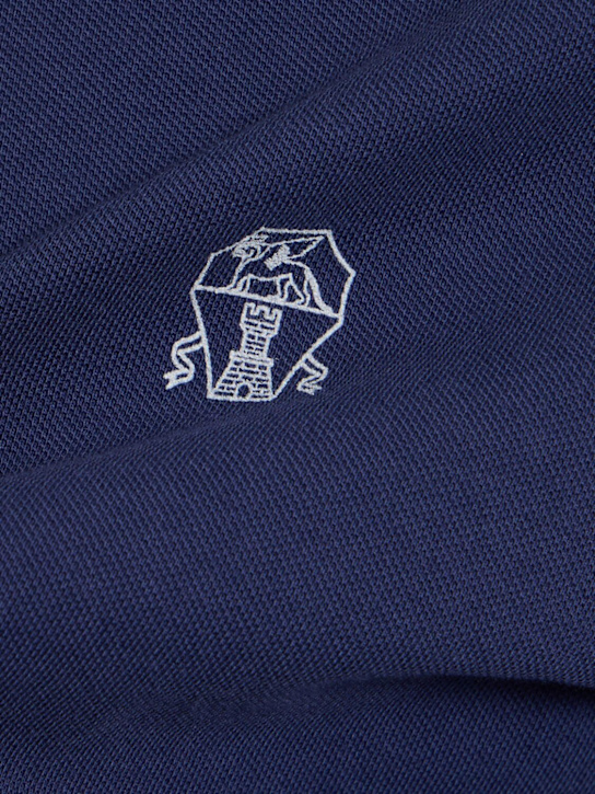 Brunello Cucinelli Cotton piquet logo polo 20 Brunello Cucinelli Cotton piquet logo polo