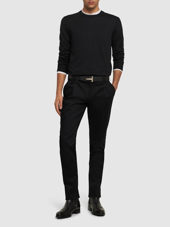 Tom Ford Pure cotton l/s crewneck knit sweater