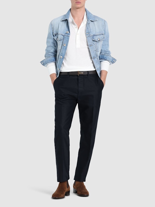 Tom Ford Henley lyocell long sleeve t-shirt