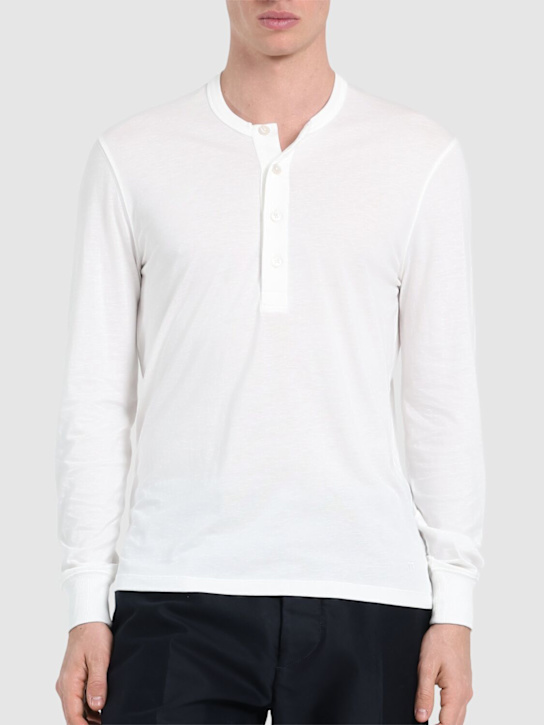 Tom Ford Henley lyocell long sleeve t-shirt 3 Tom Ford Henley lyocell long sleeve t-shirt