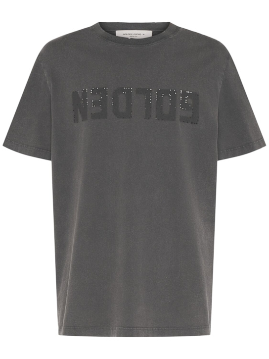 Golden Goose Logo distressed cotton jersey t-shirt