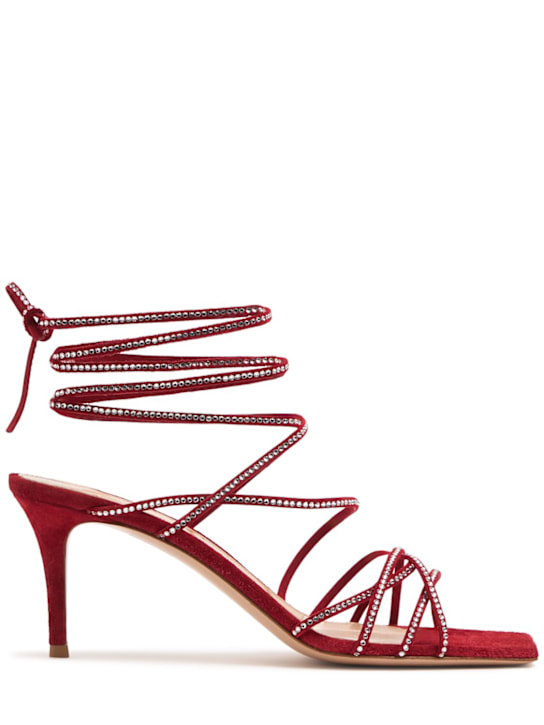 Gianvito Rossi 70mm Suede & crystal sandals
