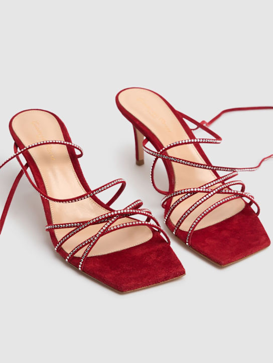 Gianvito Rossi 70mm Suede & crystal sandals 3 Gianvito Rossi 70mm Suede & crystal sandals