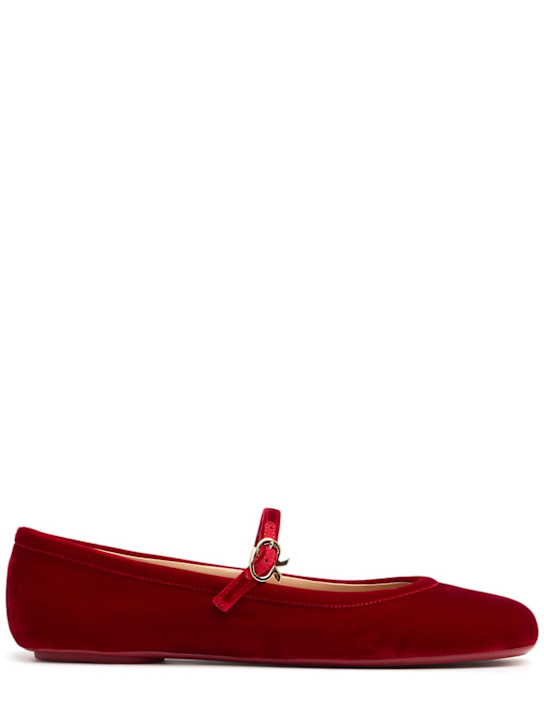 Gianvito Rossi 5mm Carla velvet ballerinas