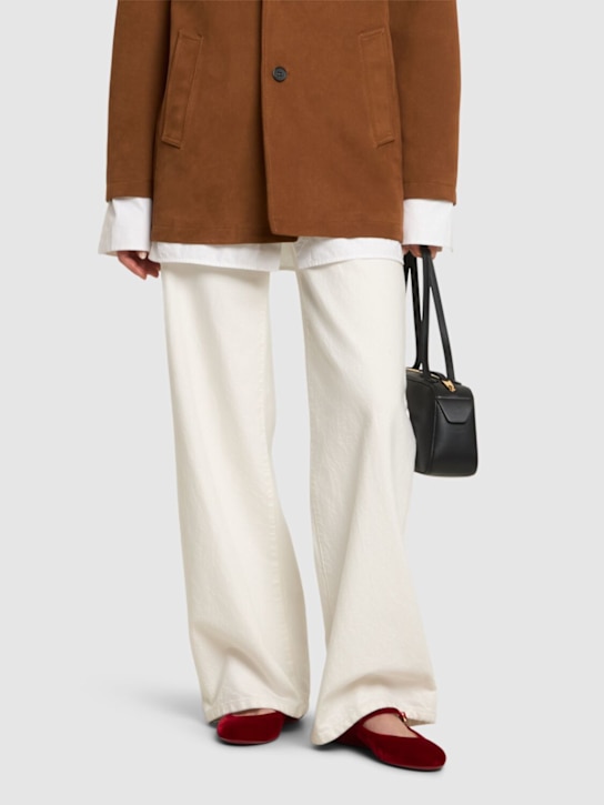 Gianvito Rossi 5mm Carla velvet ballerinas