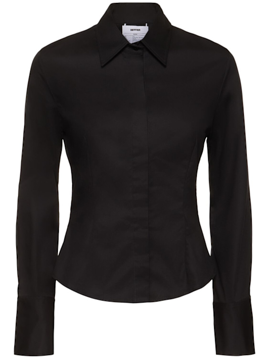 BETTTER Cascade cotton blend poplin fitted shirt