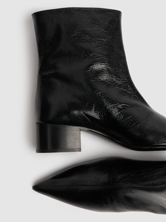 Khaite 40mm Andee glazed leather ankle boots 4 Khaite 40mm Andee glazed leather ankle boots