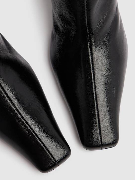 Khaite 55mm Ona glazed leather knee-high boots