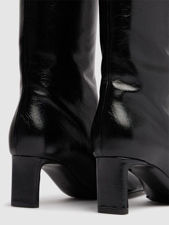 Khaite 55mm Ona glazed leather knee-high boots