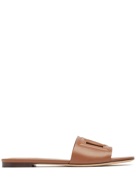 Dolce&Gabbana 10mm Bianca leather slide sandals