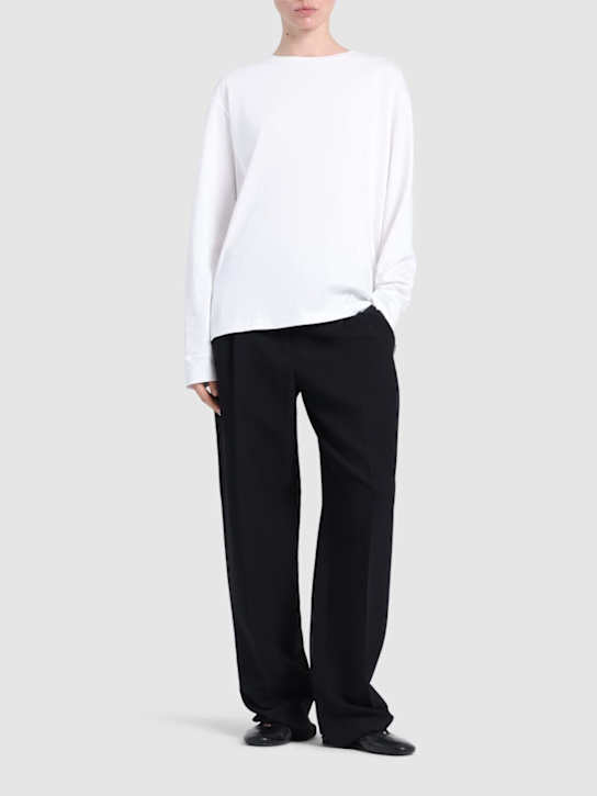The Row Ciles long sleeve cotton jersey t-shirt