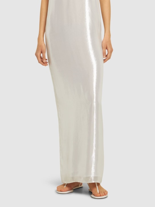 René Caovilla 10mm Embellished satin thong sandals